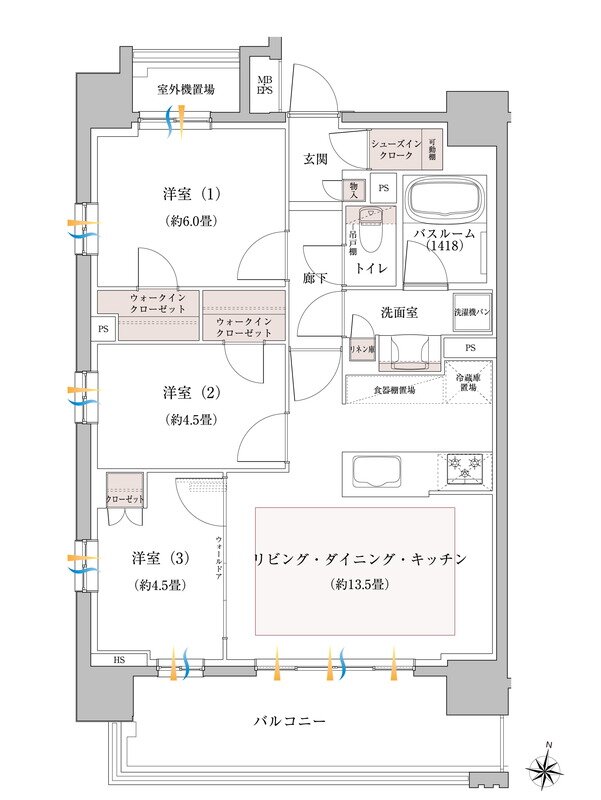 イノバス名駅南コート 間取り Aタイプ
