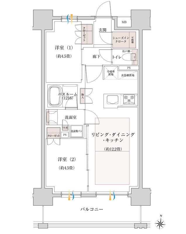 イノバス名駅南コート 間取り Gタイプ