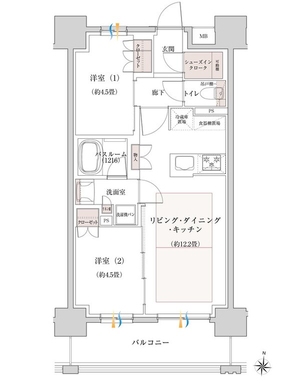 イノバス名駅南コート 間取り Gタイプ
