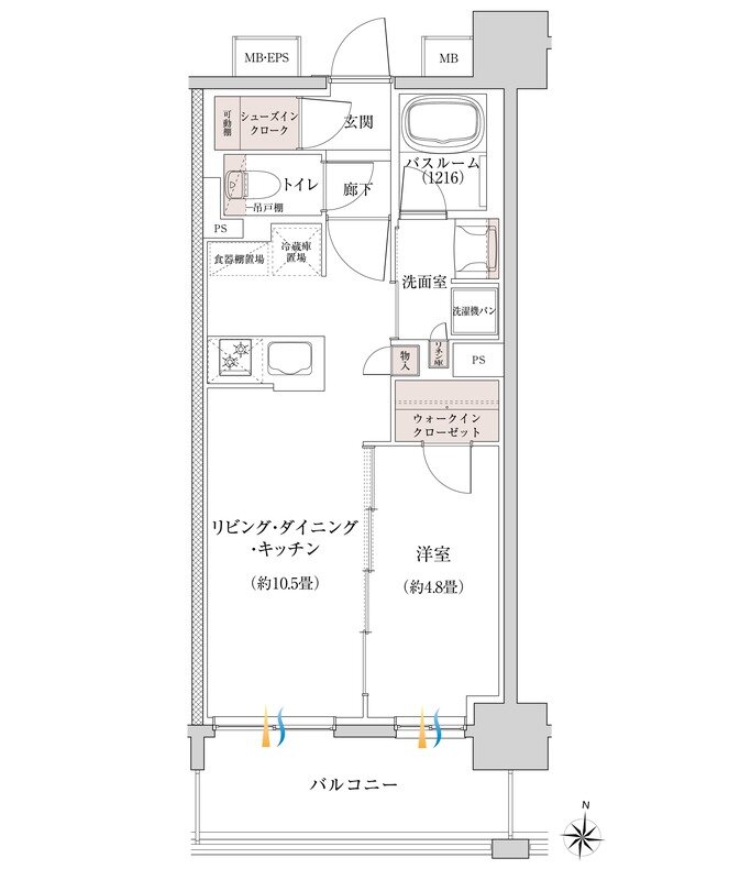 イノバス名駅南コート 間取り Dタイプ