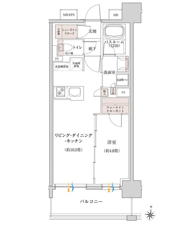イノバス名駅南コート 間取り Dタイプ