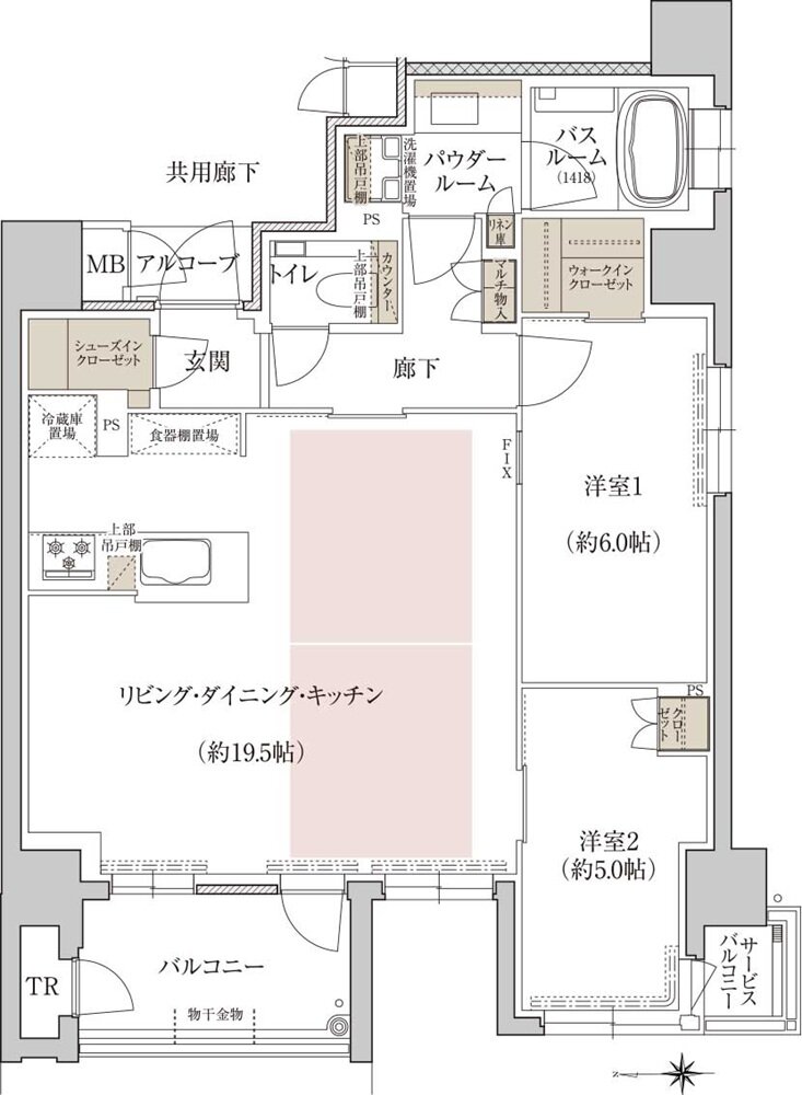 プレミスト京都 二条城北 間取り K TYPE【PLAN SELECT】