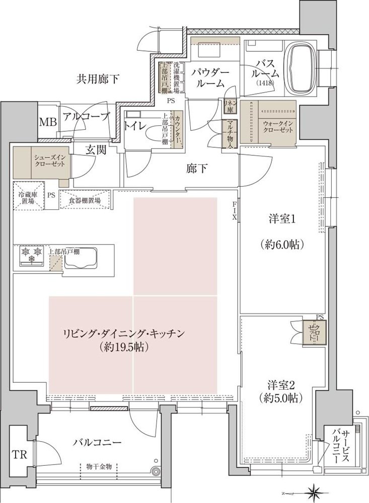 プレミスト京都 二条城北 間取り K TYPE【PLAN SELECT2】