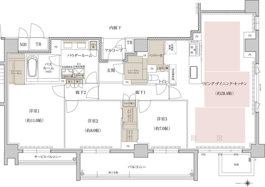 プレミスト京都 二条城北 間取り R TYPE