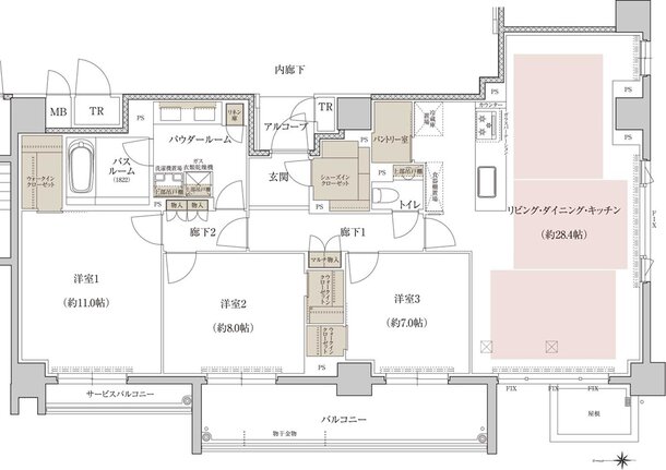 プレミスト京都 二条城北 間取り R TYPE