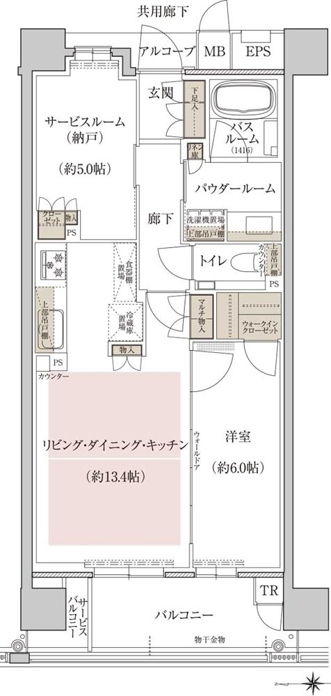 プレミスト京都 二条城北 間取り N TYPE【PLAN SELECT2】