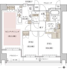 プレミスト京都 二条城北 間取り H type