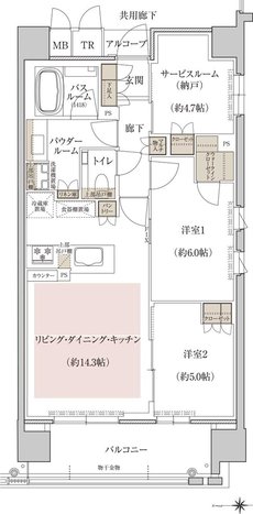 プレミスト京都 二条城北 間取り O TYPE