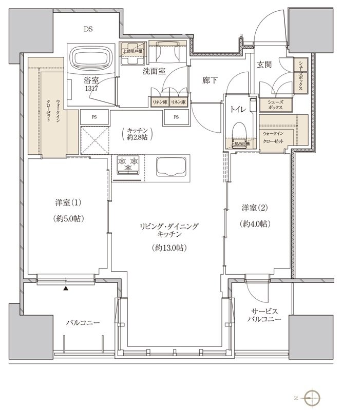レグナスタワー新梅田 間取り C-57Aタイプ