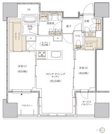 レグナスタワー新梅田 間取り C-57Aタイプ