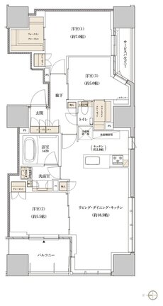 レグナスタワー新梅田 間取り S-83Fタイプ