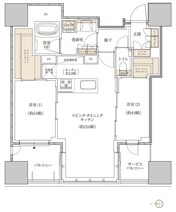 レグナスタワー新梅田 間取り S-57Aタイプ