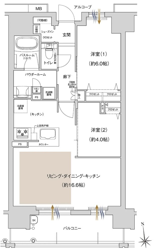 プレサンス グラン 山坂 間取り Bタイプ menu1