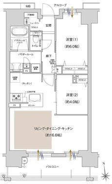 プレサンス グラン 山坂 間取り Bタイプ menu1