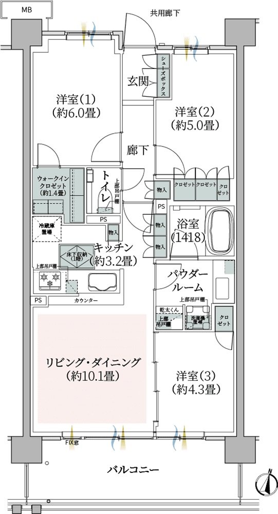 ヴィークステージ鷺沼 間取り F4g type