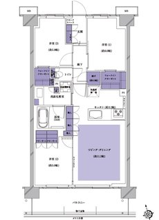 プレシス南流山パークフロント 間取り D2タイプ
