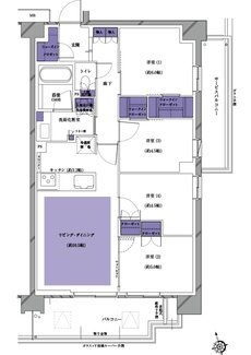 プレシス南流山パークフロント 間取り Hwタイプ