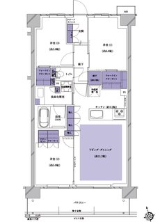 プレシス南流山パークフロント 間取り D1タイプ