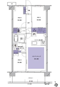 プレシス南流山パークフロント 間取り G3タイプ