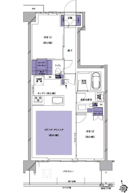 プレシス南流山パークフロント 間取り Cタイプ