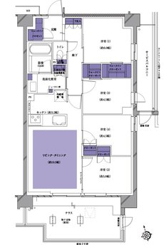 プレシス南流山パークフロント 間取り Htタイプ
