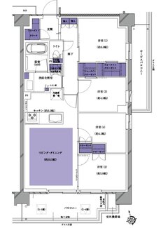 プレシス南流山パークフロント 間取り Hタイプ