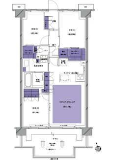 プレシス南流山パークフロント 間取り D2tタイプ