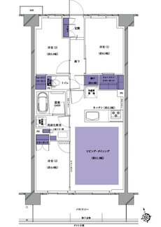 プレシス南流山パークフロント 間取り E3タイプ
