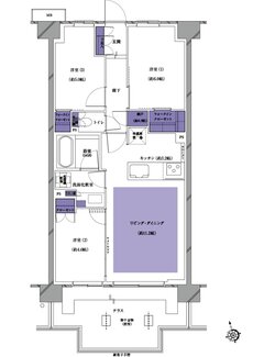 プレシス南流山パークフロント 間取り E3tタイプ
