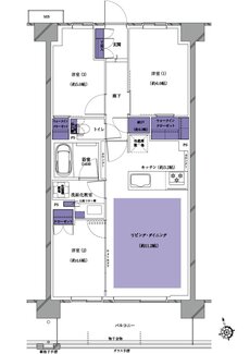 プレシス南流山パークフロント 間取り G1タイプ