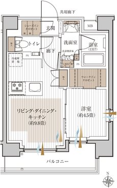 シャリエ椎名町 間取り G1 TYPE(3F〜5F)