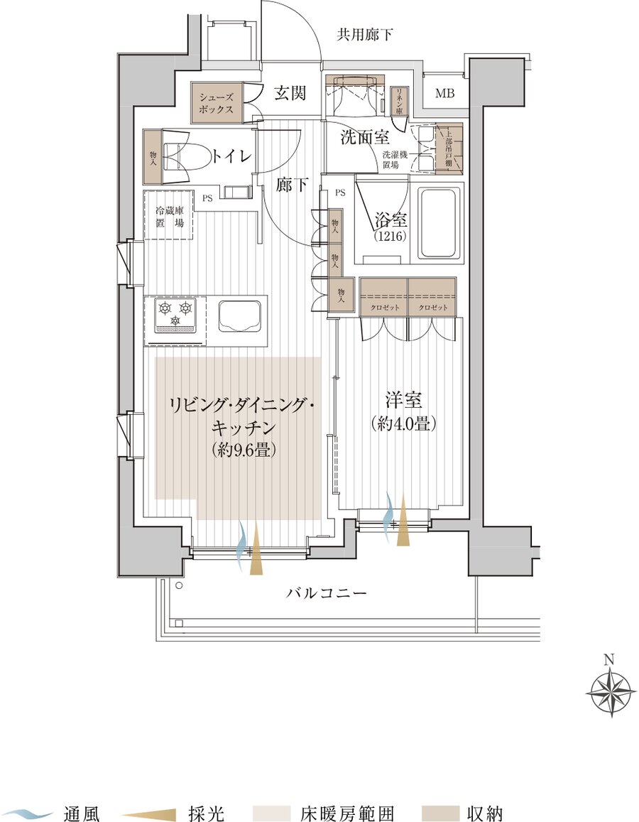 シャリエ椎名町 間取り F TYPE