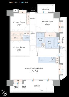 アルバガーデン グランデージ下大利 間取り Dタイプ メニュー1プラン
