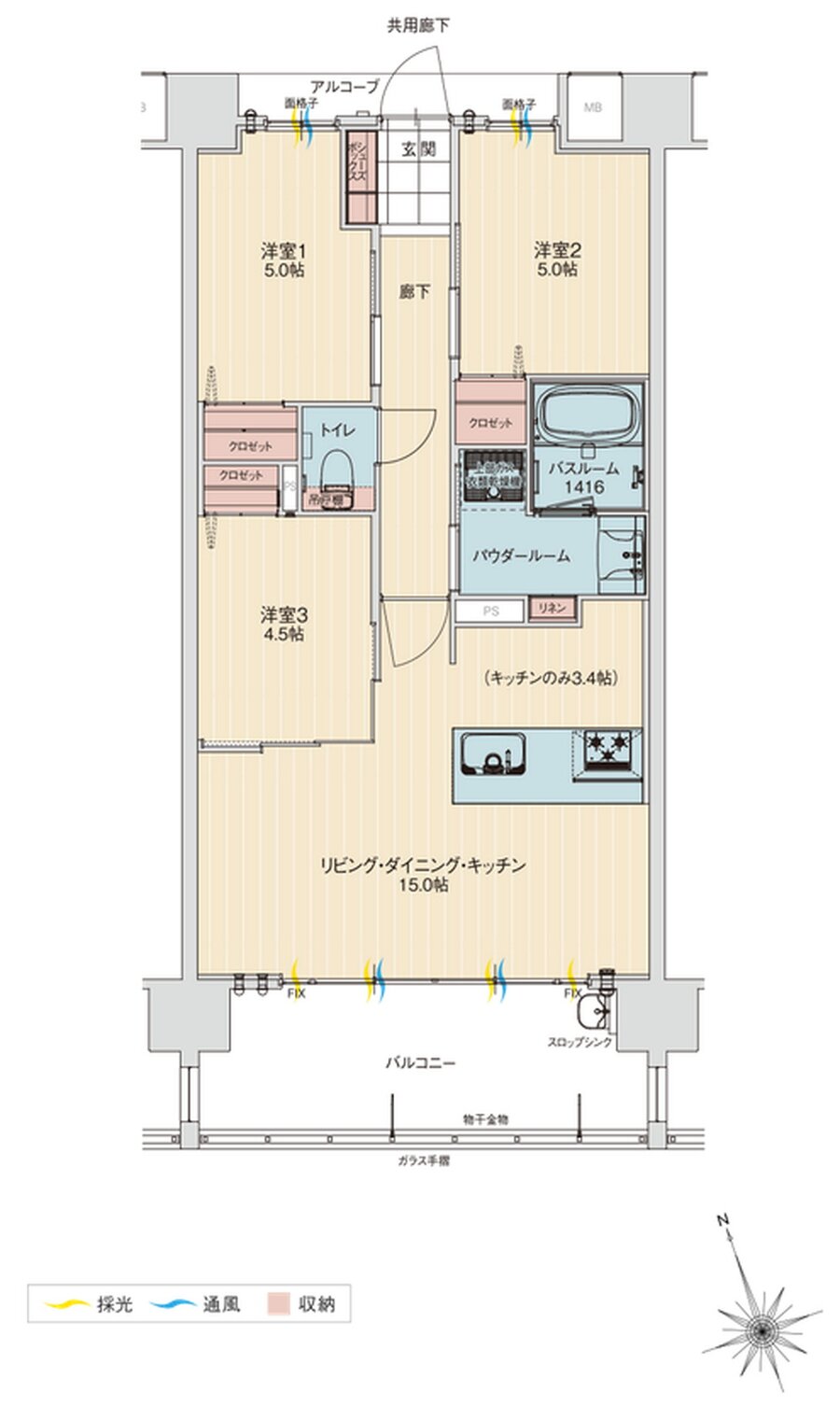 アルファステイツ北谷伊平 間取り C type