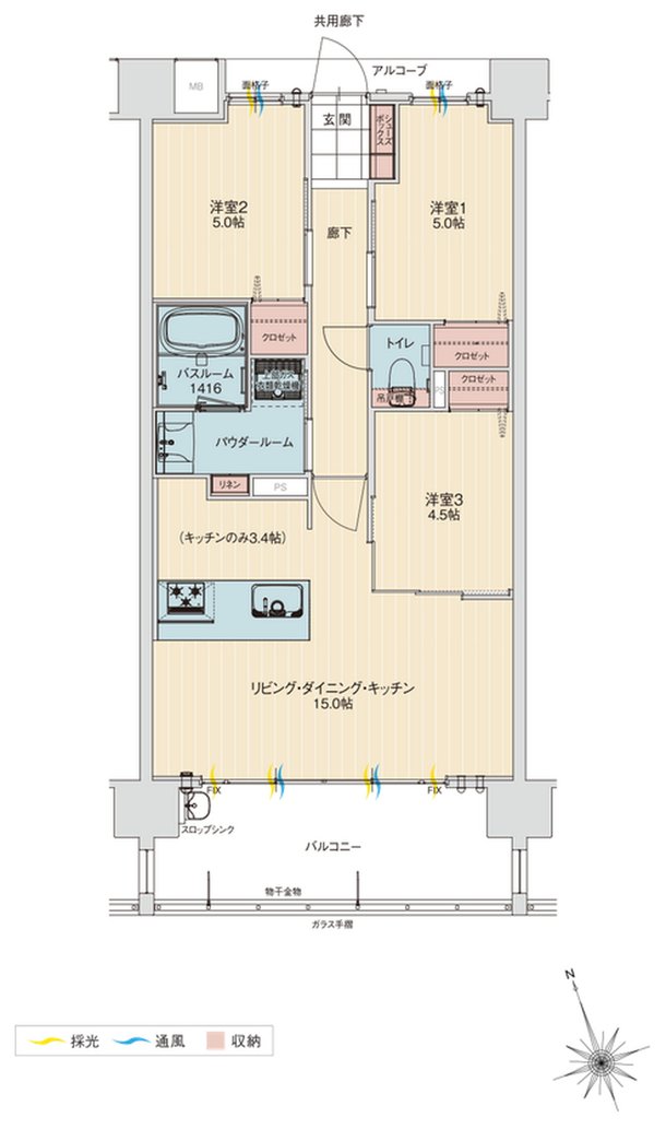 アルファステイツ北谷伊平 間取り D type