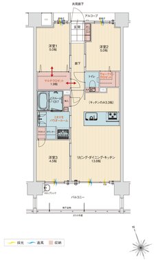 アルファステイツ北谷伊平 間取り F type