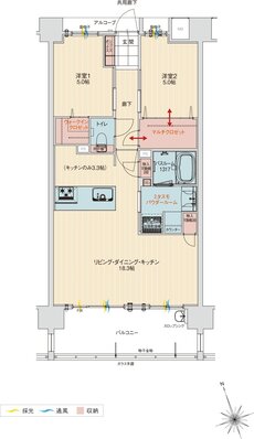 アルファステイツ北谷伊平 間取り E type Menu Plan(無償)