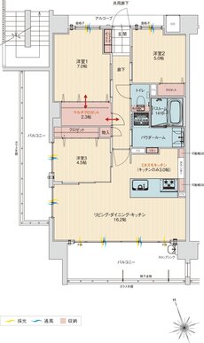 アルファステイツ北谷伊平 間取り A type（menu Plan1)