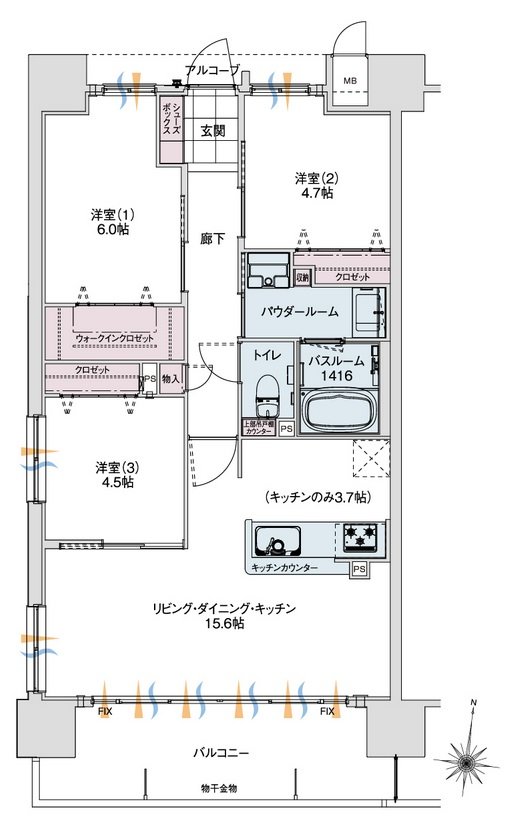 アルファステイツ笹沖 間取り A type