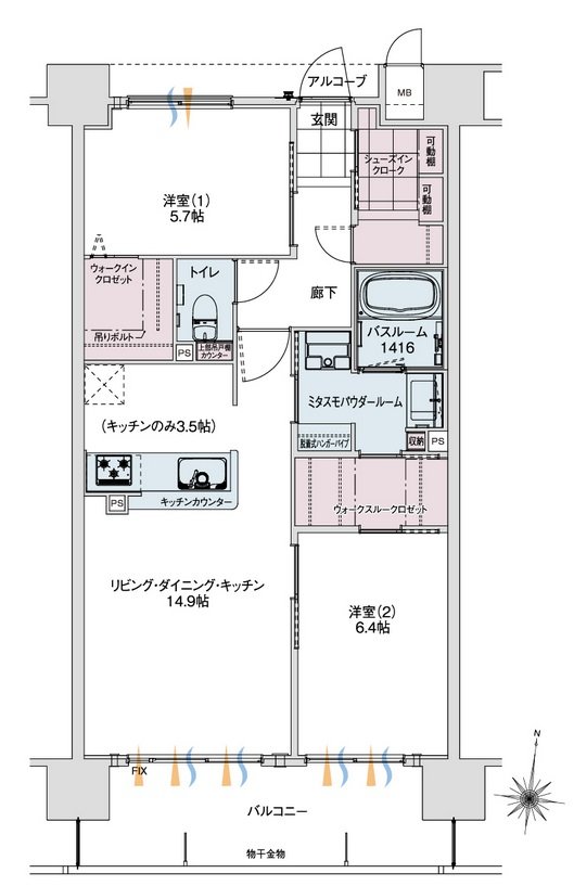 アルファステイツ笹沖 間取り D type