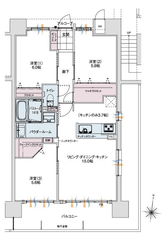 アルファステイツ笹沖 間取り G type