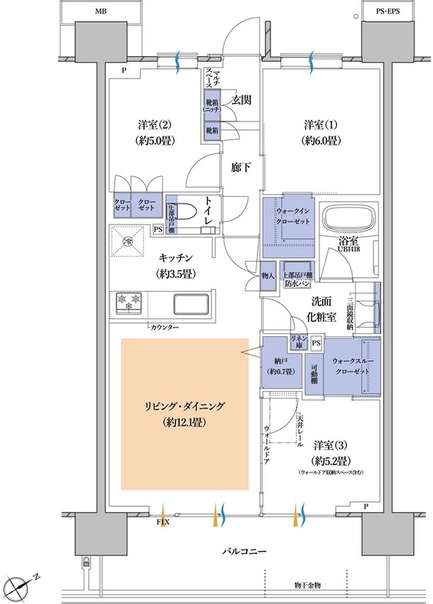 プラウド青砥 間取り F type