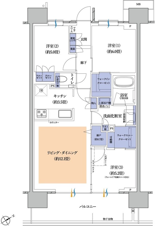 プラウド青砥 間取り E type