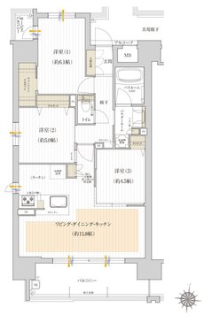 プレサンス グラン 橦木町 間取り Aタイプ