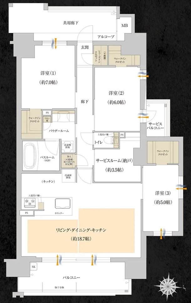 プレサンス グラン 橦木町 間取り Dタイプ（menu2）