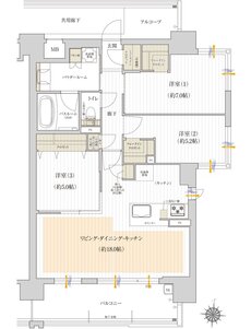 プレサンス グラン 橦木町 間取り Eタイプ