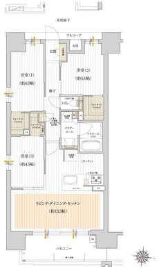 プレサンス グラン 橦木町 間取り Cタイプ