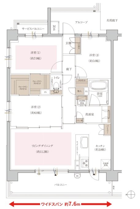 ザ・千里丘プライムレジデンス 間取り A type