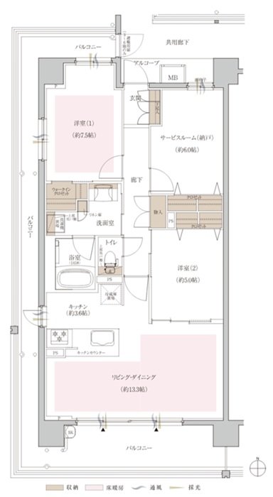 ザ・千里丘プライムレジデンス 間取り C type