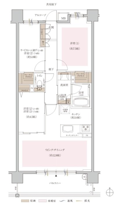 ザ・千里丘プライムレジデンス 間取り E type
